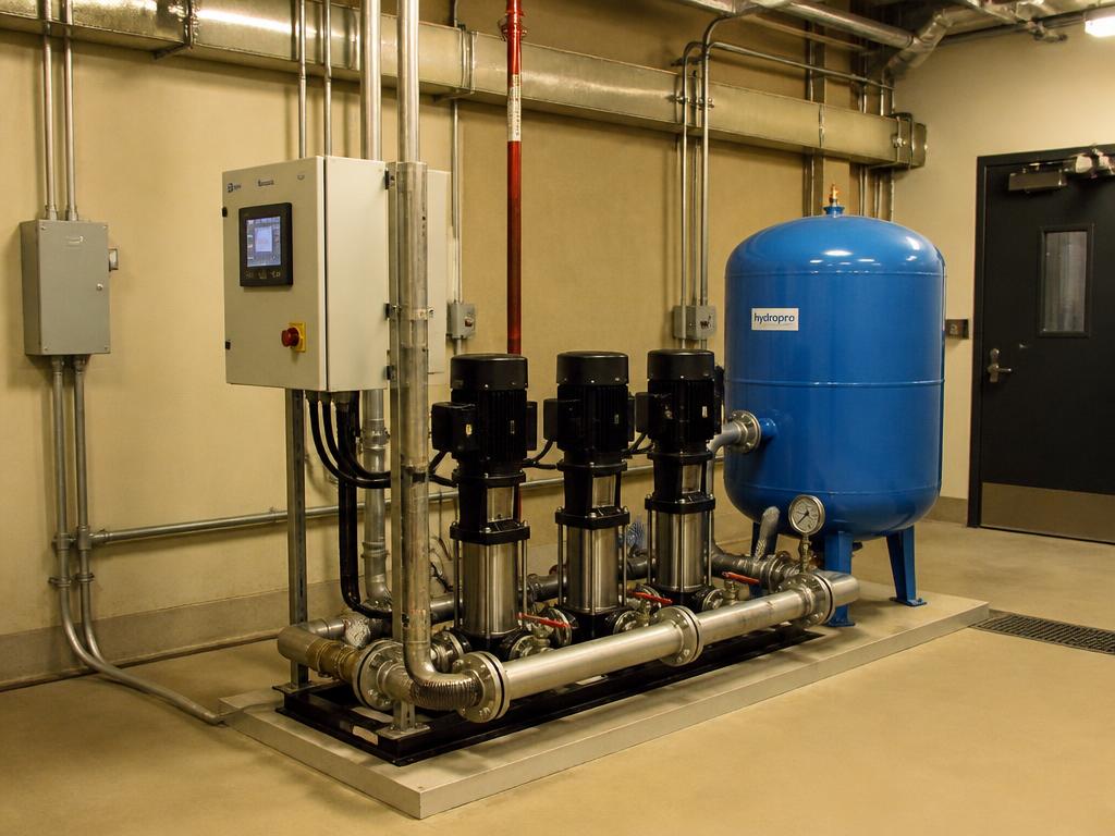 Hidrofor pompa grubu ve membranlı basınç tankı